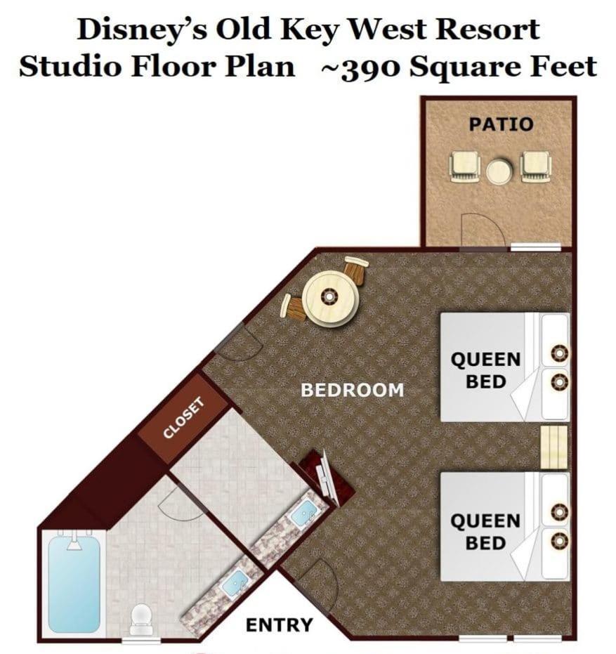 Disney'S Key West Resort Studio Room Sleeps 4 Orlando Exteriér fotografie